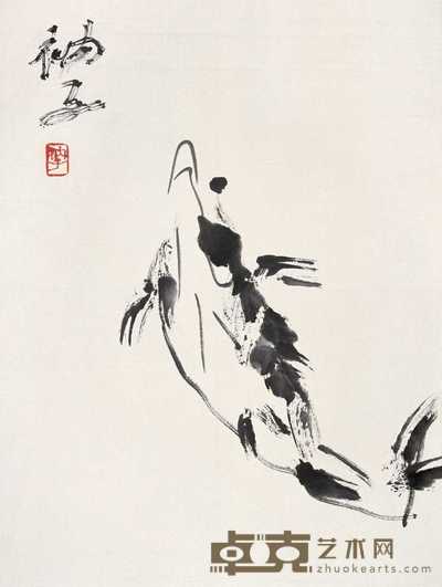 衲子 鱼 镜心 45.5×34.5cm